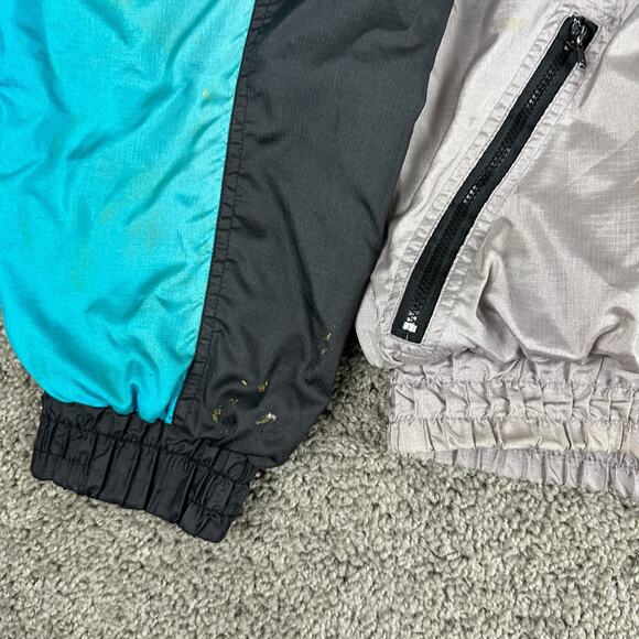 Champion Jacket Mens Large Black Blue Nylon Windbreaker Lined Full Zip Coat - Picture 4 of 13